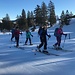 5 Skitourengänger und 2 Schneeschuhläufer sind heute gemeinsam unterwegs