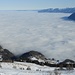 Blick runter zum Ausganspunkt und auf das fantastische Nebelmeer