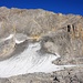 Bös Fulen 2802m, Aufstieg auf dem Gletscher bis zum Band das von mitte Gletscher rechts hinauf zum Grat führt