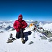 Reaching the summit of Pik Lenin, 7.134m on 16 July at 10.30 hrs after a 7.5 hrs climb from C3.