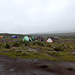 Regnerischer Morgen am Shira I Camp