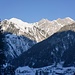 Blick beim Anstieg, unten sieht man Häuser von Wald am Arlberg