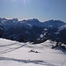 Blick zu Bergen des Rätikons