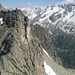 Hochschijen Südgrat im Profil vom Ostgrat des Bergseeschijen. <br />Davor der Westgratturm, an dem wir uns am Nachmittag betätigen