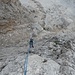 35 Und schließlich nach einer Linkswendung der letzte Abseiler zum Geröllgelände.