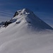 Blick nach Abstieg zum Skidepot zum zuvor bestiegenen Gipfel