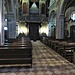 Interno della parrocchiale di San Martino con l'organo ed il magnifico pavimento in "cotto medone" bicolore.