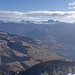 Blick zur Plose (ganz links), zum Peitlerkofel und zu den Geislerspitzen