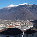 Blick auf die Eisenbahnwerkstätten von Bellinzona (Officina)