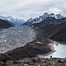 Blick hinab auf den Ngozumpa Glacier 