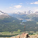 Blick von der Segantinihütte Richtung St. Moritz.