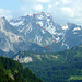 Die Rote Wand 2704m, stolzester Gipfel im Lechquellengebirge. Sichtbar hier fast der gesamte Anstiegsweg in seiner tatsächlichen Höhendifferenz