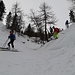 Le ravin de descente. Virages serrés de rigueur.