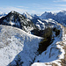 Sicht vom Gipfel des Chli Aubrigs zum Gross Aubrig.