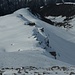 View down along the NW ridge.
