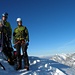 Bei besten Wetter und super verhältnisse stehen ich und Jan beim Gipfelkreuz vom Blüemlisalphorn 3661m!! 
