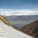 Blick durchs Valle di Vira auf die Magadino-Ebene