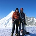 Sandra und ich auf dem Gipfel - und vor dem Gipfel des Weisshorns.