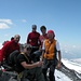 Gipfelfoto:<br />Silvan, Michael, Andrea und Jan, ich. 
