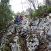 rutschig-steiler Abstieg vom Fliederhorn ...