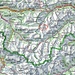 Die Lage vom Patteriol (3056m) im Verwall (Tirol) nahe des Arlbergpasses.