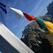 Säntis trhough the flags of Schafwisspitz