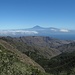 Teide zum dritten: wir blicken hinunter zum Ausgangspunkt unsere Wanderung, dem Talort La Laja, und dem Zwischenziel Casa del Manco.