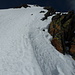 Guter Trittschnee an der oberen Rippe