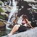 Eleonora e una delle tante magnifiche cascate di Anglais...