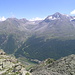 Dal Monte del Bersaglio/Scheibenkofel vista sulla Val Solda con la Zaytal e la Cima Vertana.