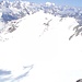 Panorama dalla vetta: il tratto finale sull'Alpjergletscher