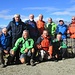 Foto di gruppo all’arrivo al Rifugio; da sx: Nevio, Franco, Roberto, Beppe, Paolo, Aldo, Carlo, io, Luciano, Fabrizio.