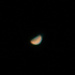 «Halb-Venus» am Abend des 8. April 2020. Ende März hatte die Venus aus unserem Blickwinkel ihren grössten Abstand zur Sonne. Okularprojektion durch 600mm Spiegel-Teleobjektiv