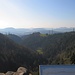 Heute leider keine Alpensicht - Die Panoramatafel zeigt den Alpenbogen vom Glärnisch bis ins Berner Oberland 