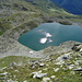 der kleine Waldner See, er liegt bereits in Südtirol