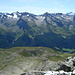 Blick nach Süden, nach Südtirol; ganz links die Daberspitze und in der Mitte/rechts die Lengspitze(3105m)