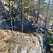 Überschreitung der Natursteinbrücke über dem grossen Bärenloch. Die Normalroute zur Höhle "Holi Flue".