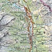 Rote Linie: meine Wanderung von Mesocco nach Plan San Giacomo
