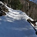 Am SO-Rücken hinauf zur Gündlesalpe trägt der Schnee nicht mehr recht, ich ziehe Schneeschuhe an.
