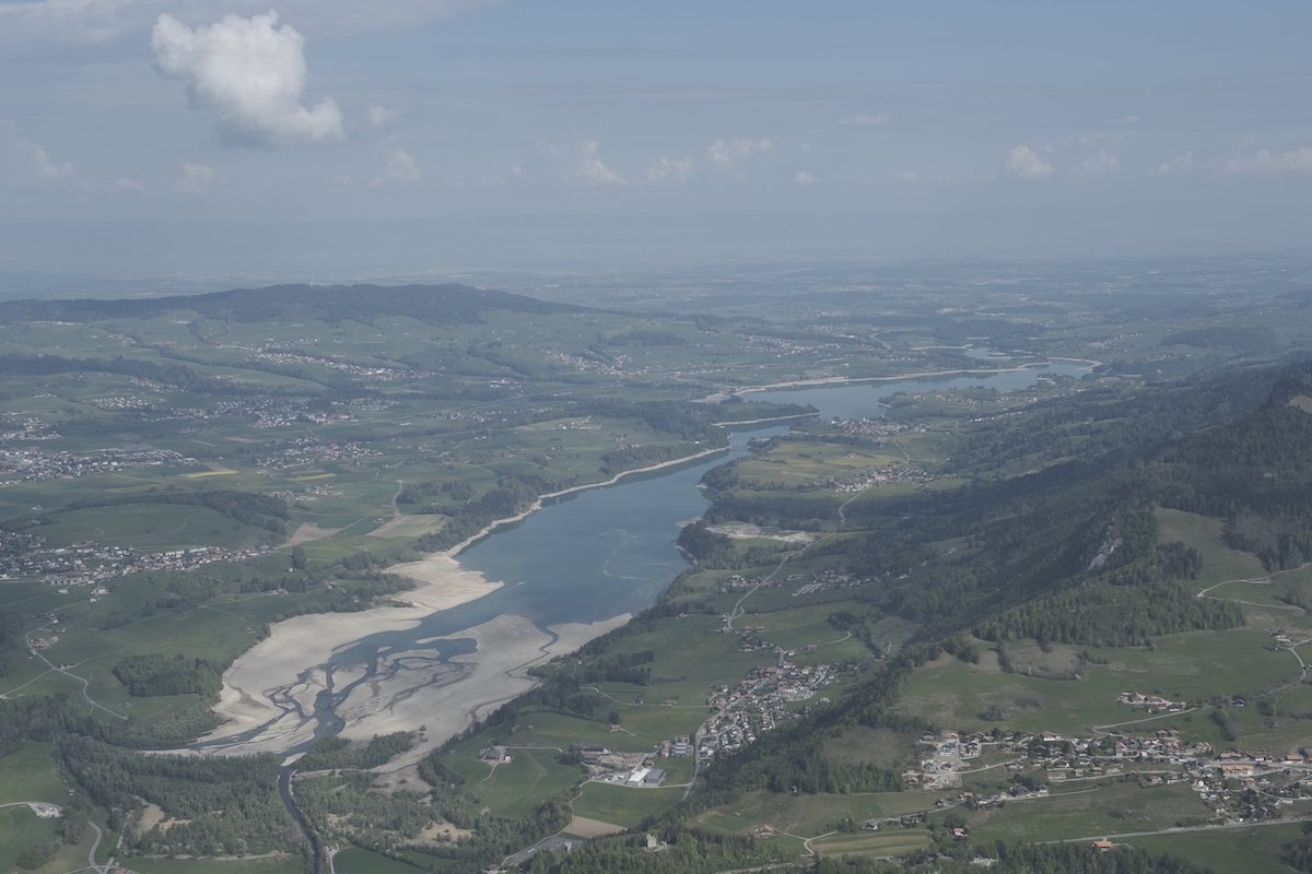 Blick auf den Lac de la Gruyère. Fotos
