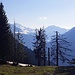 Blick ins Weisstannental und zum Foostock