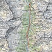 Der Weg von Rossa nach 'Alp de Alögna' im Val Calanca