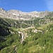 La testata della Valle Antrona chiusa dalle montagne che fanno da confine con la Svizzera (Canton Vallese).