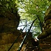 Eine Treppe führt zum höchsten Punkt.