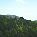 Der Felsturm auf dem benachbarten Steinberg.