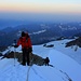 Meine Bergkollegen Marcel und Alexander erreichen die Schneedomspitze / Il Naso (4272m).