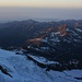 Tiefblick von der Schneedomsitze / Il Naso (4272m) auf den Ghiacciaio del Lys.