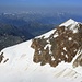 Aussicht vom Liskamm Ostgrat auf die zuvor besuchte Schneedomspitze / Il Naso (4272m).