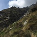 Il canale successivo (Val du Fiasca): troppo incassato e i caproni che mi hanno guidato fino qui sono spariti...