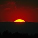 Zahlreiche Frühlingstage endeten 2020 mit solch farbenprächtigen Sonnenuntergängen. Die sichtbegrenzende Krete ist der Neuenburger Jura, ca. 60 km weit entfernt. (600 mm Teleobjektiv, 11.04.2020)